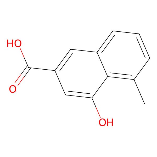2D Structure of 4-Hydroxy-5-methyl-2-naphthalenecarboxylic acid