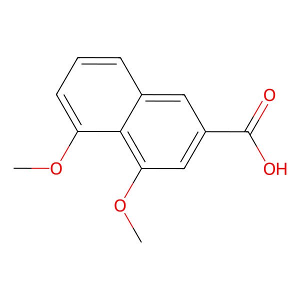 2D Structure of 2-Naphthalenecarboxylic acid, 4,5-dimethoxy- 2D Structure of 2-Naphthalenecarboxylic acid, 4,5-dimethoxy-