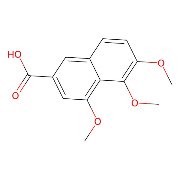 2D Structure of 4,5,6-Trimethoxy-2-naphthalenecarboxylic acid