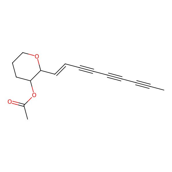 2D Structure of (2-Non-1-en-3,5,7-triynyloxan-3-yl) acetate