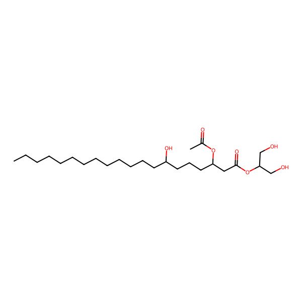 2D Structure of 2-O-[(3r,7r)-3-(acetyloxy)-7-hydroxy-eicosanoyl]-glycerol