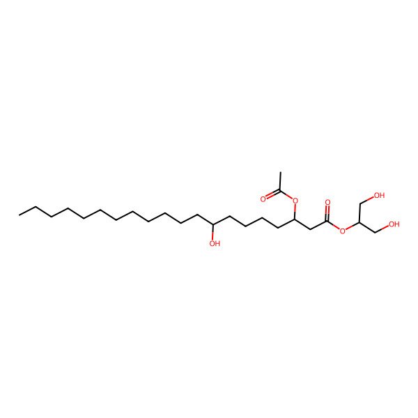 2D Structure of 2-O-[(3r,8r)-3-(acetyloxy)-8-hydroxy-eicosanoyl]-glycerol