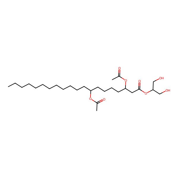 2D Structure of 2-O-[(3r,8r)-3,8-bis(acetyloxy)eicosanoyl]-glycerol