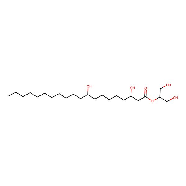 2D Structure of 2-O-[(3r,9r)-3,9-dihydroxy-eicosanoyl]-glycerol