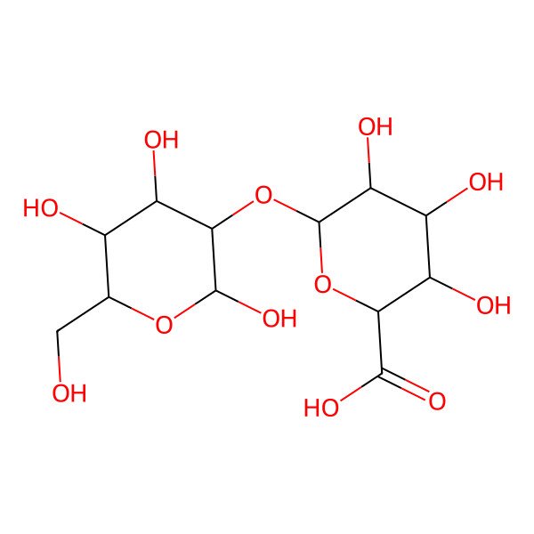 2D Structure of 2-O-beta-D-Glucopyranuronosyl-D-mannose