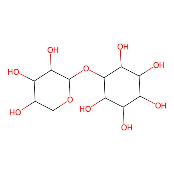 2D Structure of 2-O-beta-L-Arabinopyranosyl-myo-inositol