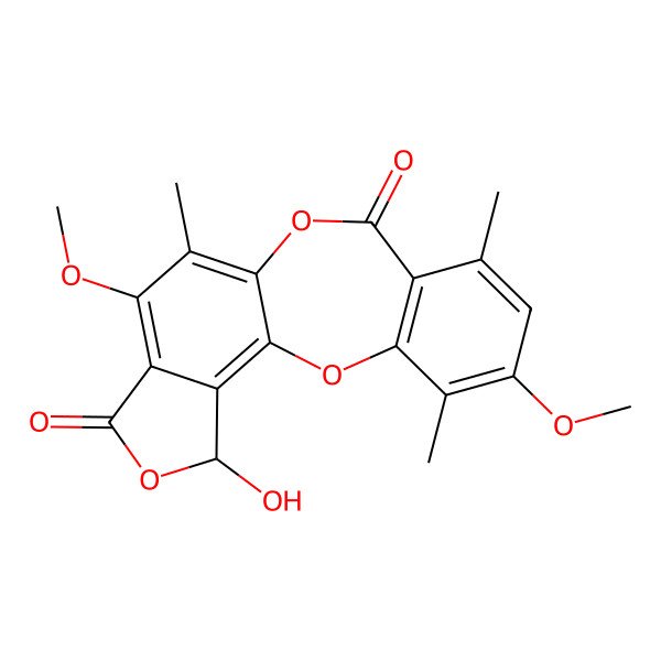 2D Structure of 2'-O-methylhypostictic acid