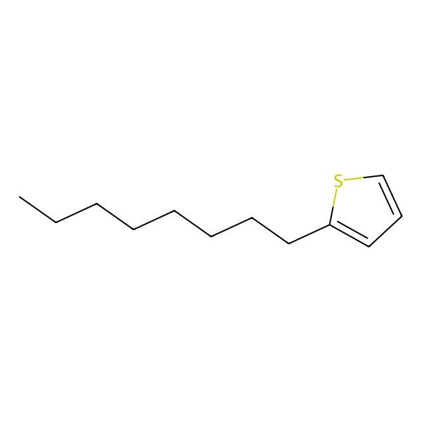 2D Structure of 2-Octylthiophene