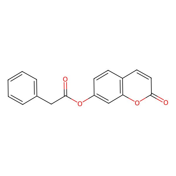 2D Structure of (2-Oxochromen-7-yl) 2-phenylacetate 2D Structure of (2-Oxochromen-7-yl) 2-phenylacetate
