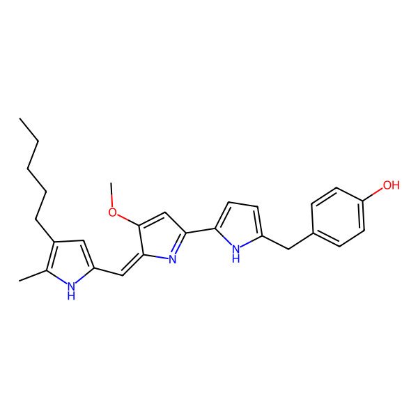 2D Structure of 2-(p-Hydroxybenzyl)prodigiosin