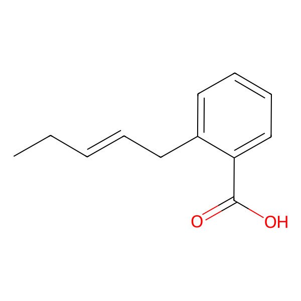 2D Structure of 2-Pent-2-enylbenzoic acid