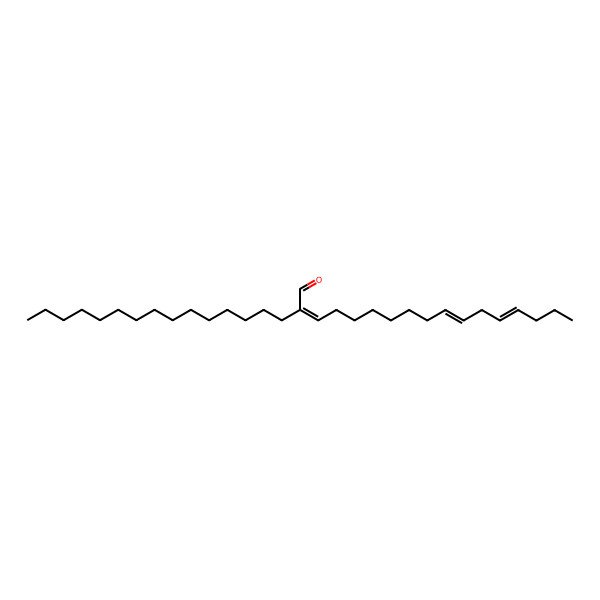 2D Structure of 2-Pentadecylheptadeca-2,10,13-trienal