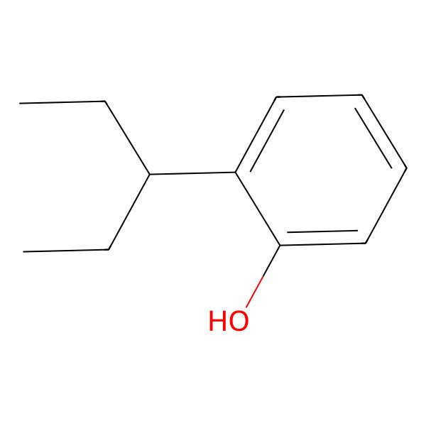 2D Structure of 2-Pentan-3-ylphenol