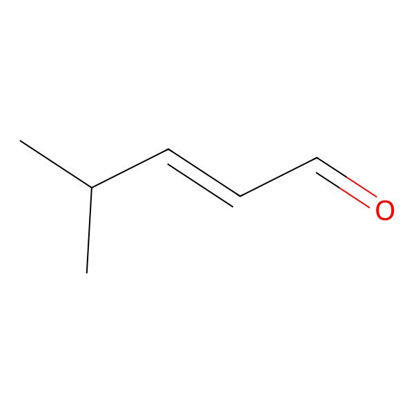 2D Structure of 2-Pentenal, 4-methyl-