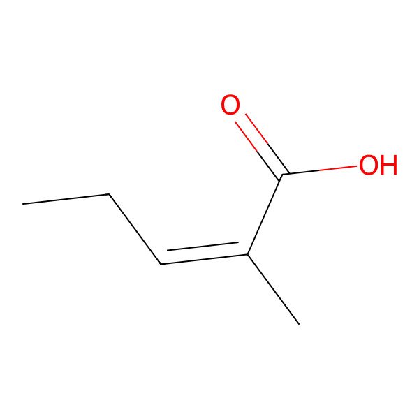 2D Structure of 2-Methylpent-2-en-1-oic acid