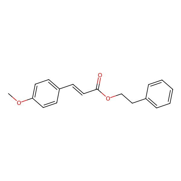 2D Structure of 2-Phenylethyl 3-(4-methoxyphenyl)prop-2-enoate