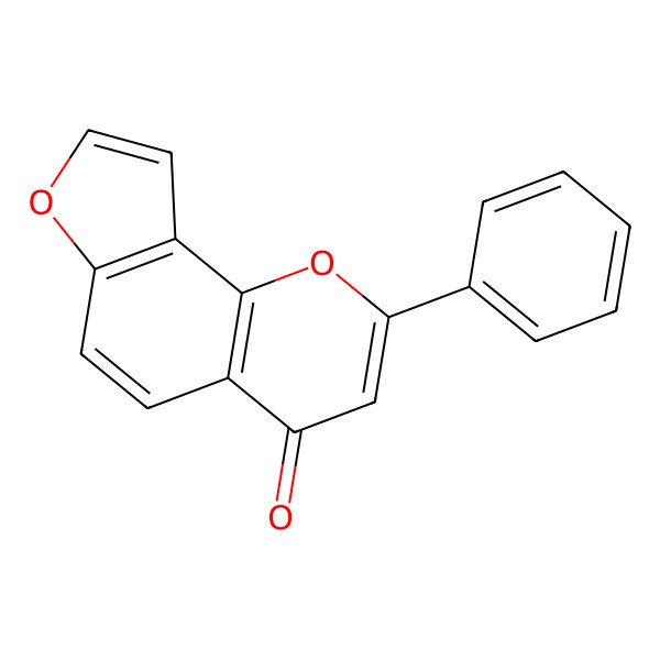 2D Structure of 2-Phenylfuro[2,3-h]chromen-4-one