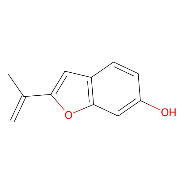 2D Structure of 2-Prop-1-en-2-yl-1-benzofuran-6-ol