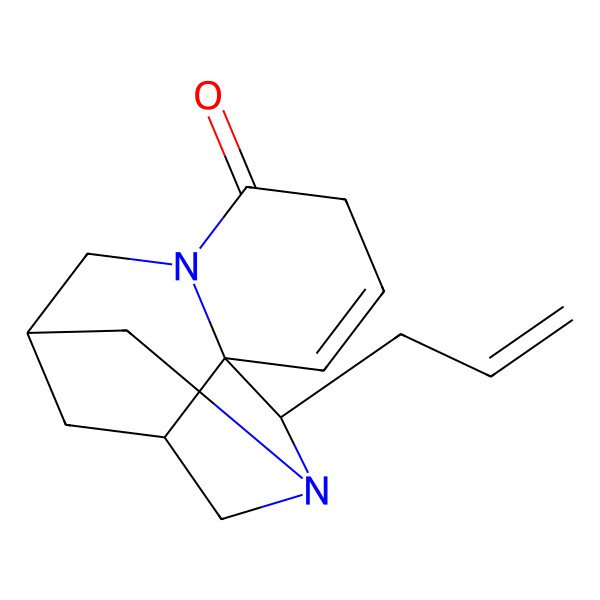 2D Structure of 2-Prop-2-enyl-1,8-diazatetracyclo[8.3.1.03,8.03,12]tetradec-4-en-7-one