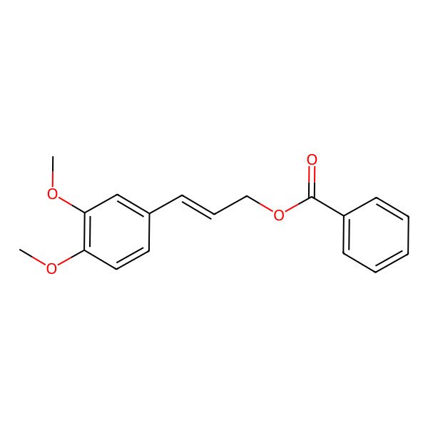 2D Structure of 2-Propen-1-ol, 3-(3,4-dimethoxyphenyl)-, benzoate