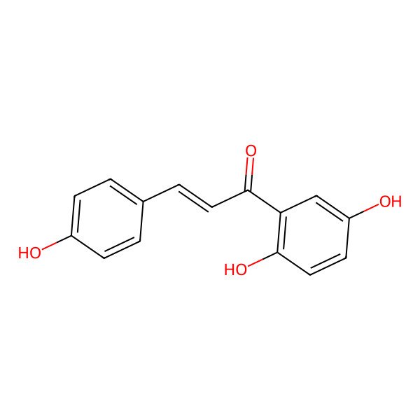 2D Structure of 2-Propen-1-one, 1-(2,5-dihydroxyphenyl)-3-(4-hydroxyphenyl)-