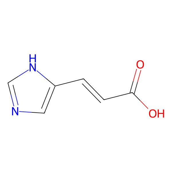 2D Structure of 2-Propenoic acid, 3-(1H-imidazol-4-yl)-