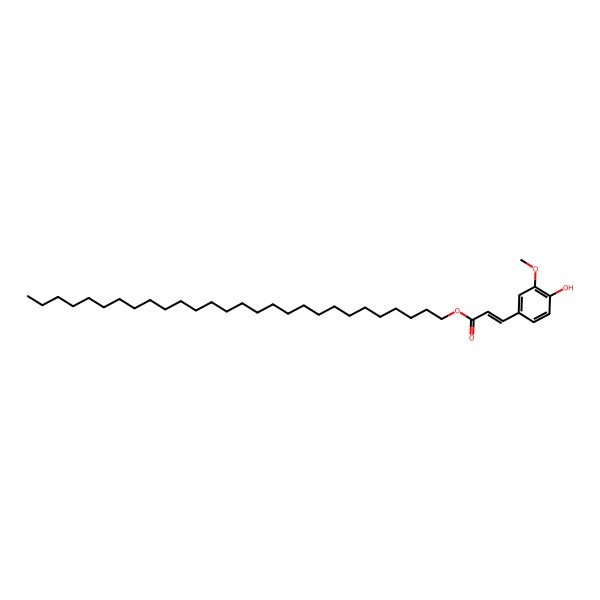 2D Structure of 2-Propenoic acid, 3-(4-hydroxy-3-methoxyphenyl)-, octacosyl ester, (E)-; Erythrinasinate B