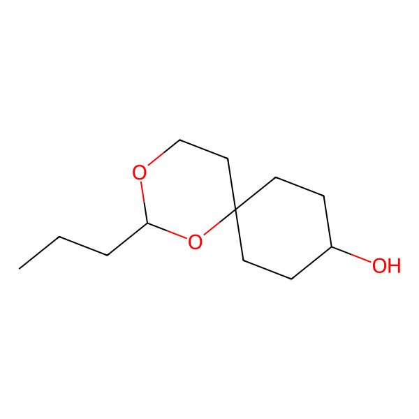 2D Structure of 2-Propyl-1,3-dioxaspiro[5.5]undecan-9-ol