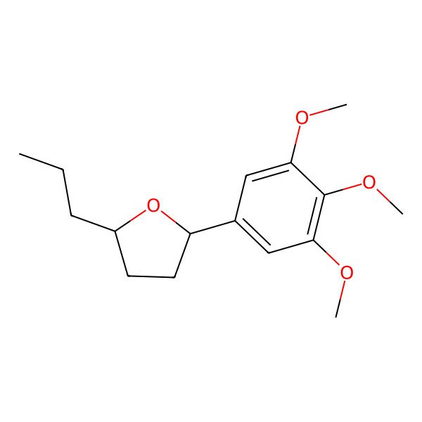 2D Structure of 2-Propyl-5-(3,4,5-trimethoxyphenyl)tetrahydrofuran