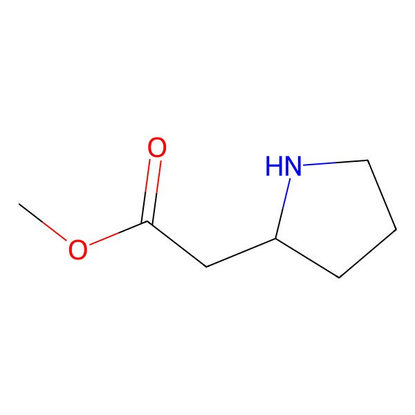 2D Structure of 2-Pyrrolidineacetic acid, methyl ester