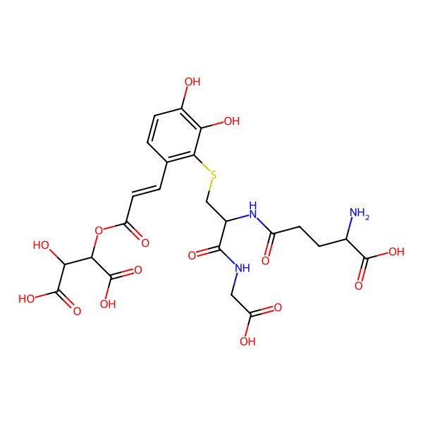 2D Structure of 2-S-glutathionyl caftaric acid