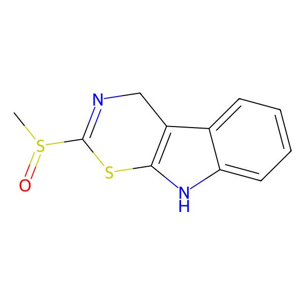 2D Structure of 2-[(S)-methylsulfinyl]-4,9-dihydro-[1,3]thiazino[6,5-b]indole