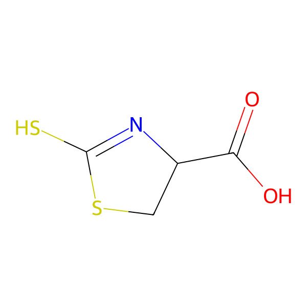 2D Structure of 2-sulfanyl-4,5-dihydro-1,3-thiazole-4-carboxylic acid