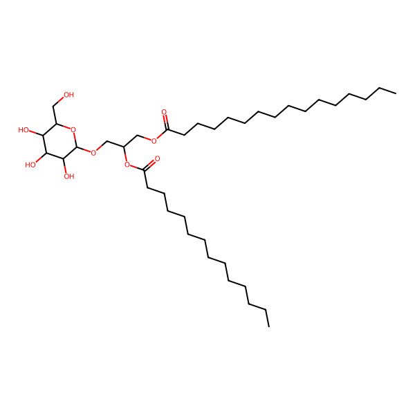2D Structure of [2-Tetradecanoyloxy-3-[3,4,5-trihydroxy-6-(hydroxymethyl)oxan-2-yl]oxypropyl] hexadecanoate