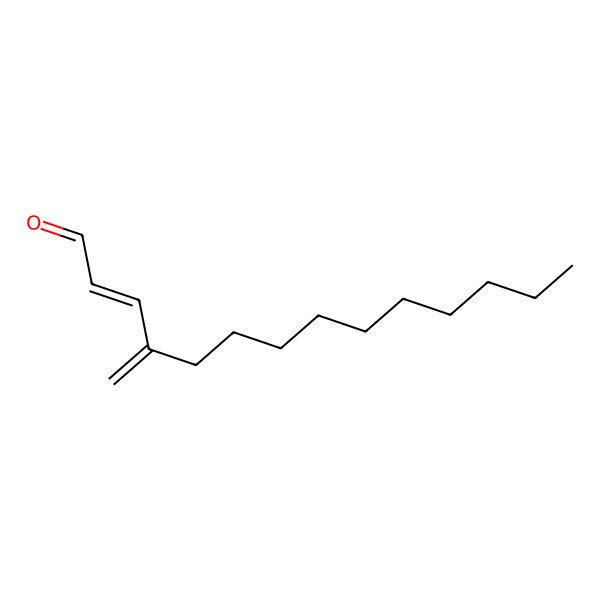 2D Structure of 2-Tetradecenal, 4-methylene-, (2E)-