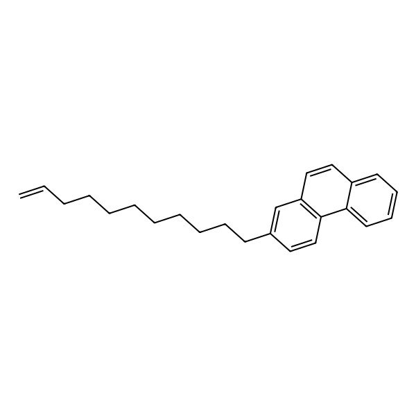 2D Structure of 2-Undec-10-enylphenanthrene