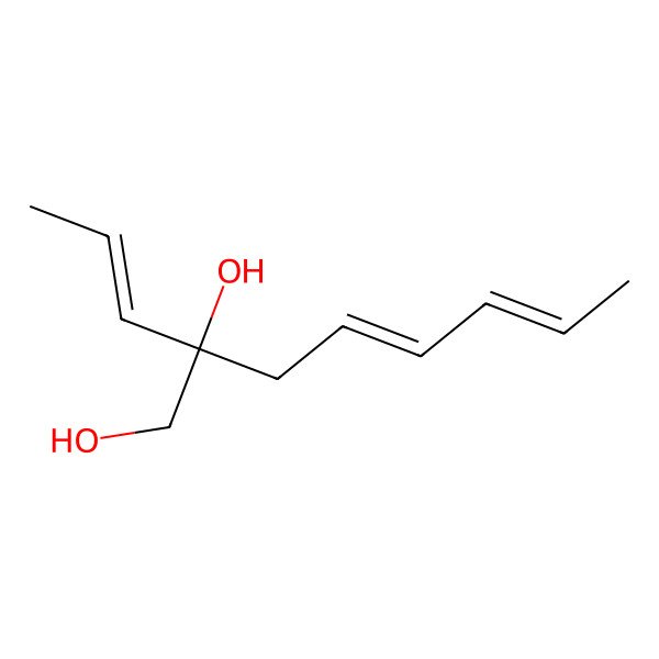 2D Structure of 2-(Y(E)-propenyl)-octa-4(E),6(Z)-diene-1,2diol