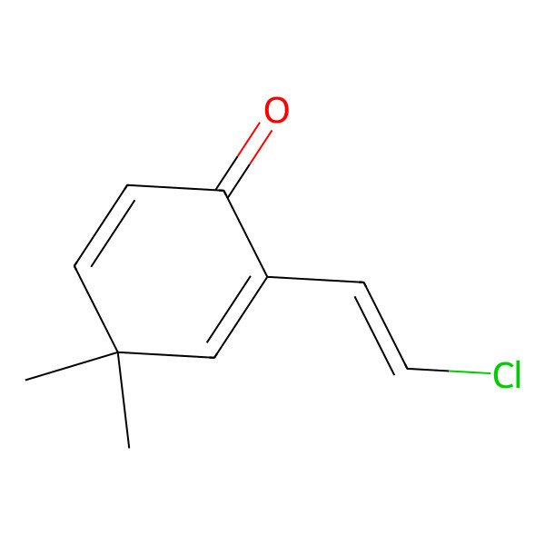 2D Structure of 2-[(Z)-2-chloroethenyl]-4,4-dimethylcyclohexa-2,5-dien-1-one