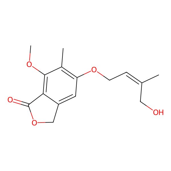 2D Structure of (2')-(Z)-5-(3'-hydroxymethyl-3'-methylallyloxy)-7-methoxy-6-methylphthalide