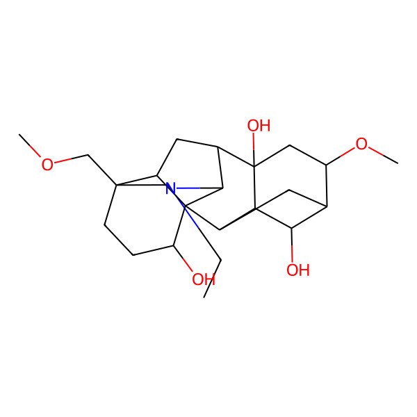 2D Structure of 20-Ethyl-16-methoxy-4-(methoxymethyl)aconitane-1,8,14-triol