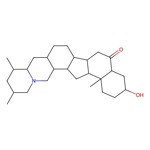 2D Structure of 20-Hydroxy-6,8,23-trimethyl-4-azahexacyclo[12.11.0.02,11.04,9.015,24.018,23]pentacosan-17-one