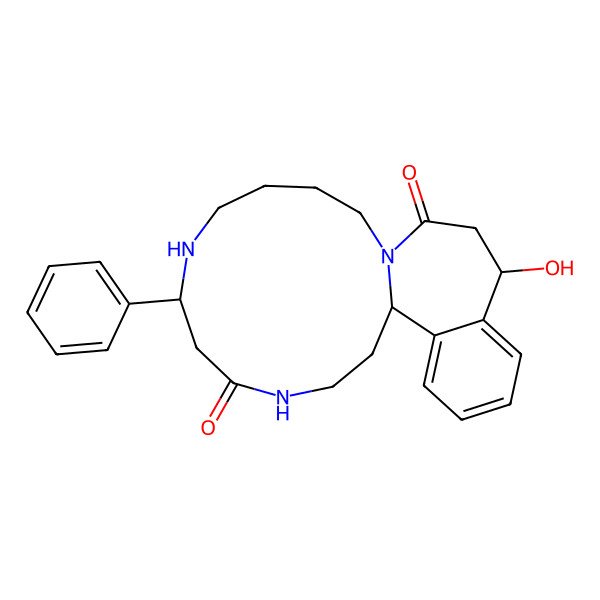 2D Structure of 20-Hydroxy-7-phenyl-1,6,10-triazatricyclo[11.9.0.014,19]docosa-14,16,18-triene-9,22-dione