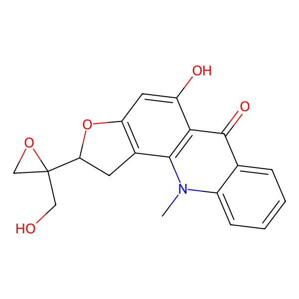 2D Structure of 20-Hydroxyrutacridone epoxide