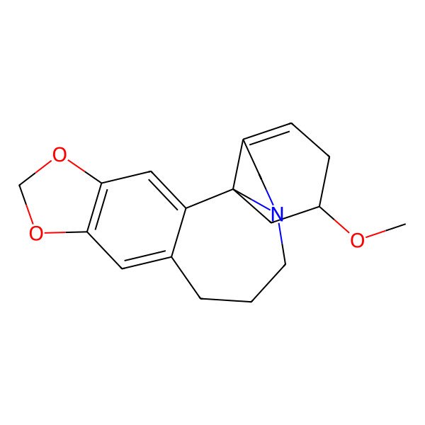 2D Structure of 20-Methoxy-5,7-dioxa-14-azapentacyclo[12.7.0.01,17.02,10.04,8]henicosa-2,4(8),9,17-tetraene