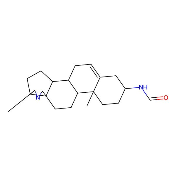 2D Structure of N-[(1R,2S,5S,6S,9R,12S,13R,16S)-6,13-dimethyl-7-azapentacyclo[10.8.0.02,9.05,9.013,18]icosa-7,18-dien-16-yl]formamide