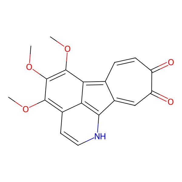 2D Structure of 14,15,16-trimethoxy-10-azatetracyclo[7.7.1.02,8.013,17]heptadeca-1,3,7,9(17),11,13,15-heptaene-5,6-dione