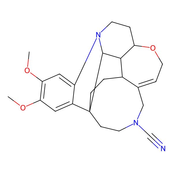 2D Structure of 16,17-Dimethoxy-9-oxa-4,13-diazahexacyclo[11.6.5.01,24.06,22.010,23.014,19]tetracosa-6,14,16,18-tetraene-4-carbonitrile