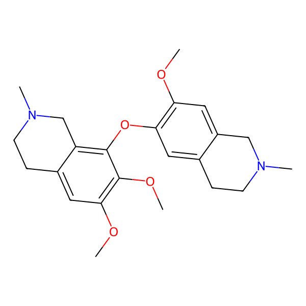 2D Structure of 6,7-dimethoxy-8-[(7-methoxy-2-methyl-3,4-dihydro-1H-isoquinolin-6-yl)oxy]-2-methyl-3,4-dihydro-1H-isoquinoline