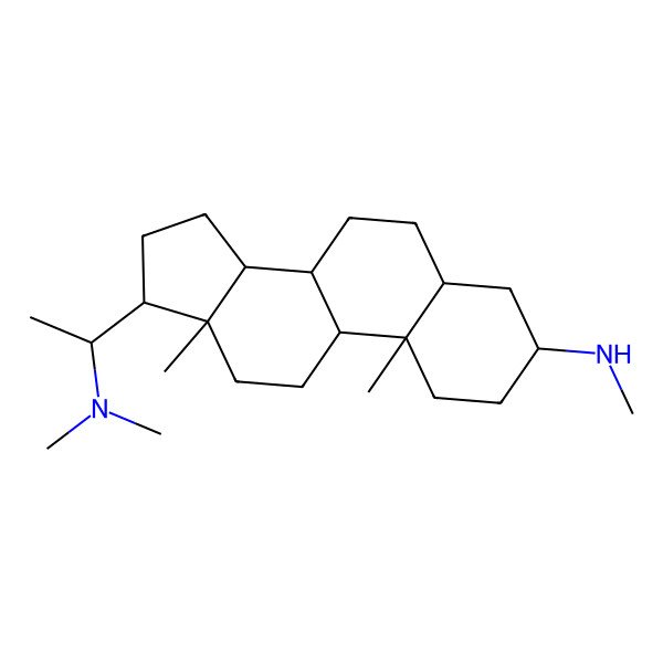 2D Structure of (8R,10S,13S,17S)-17-[1-(dimethylamino)ethyl]-N,10,13-trimethyl-2,3,4,5,6,7,8,9,11,12,14,15,16,17-tetradecahydro-1H-cyclopenta[a]phenanthren-3-amine