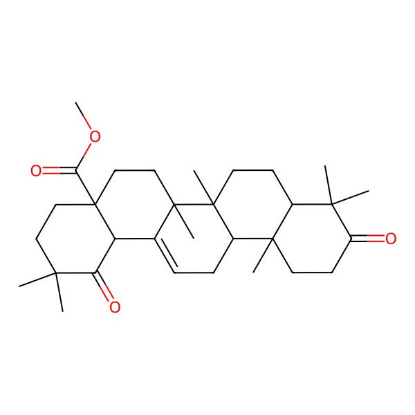 2D Structure of Methyl 2,2,6a,6b,9,9,12a-heptamethyl-1,10-dioxo-3,4,5,6,6a,7,8,8a,11,12,13,14b-dodecahydropicene-4a-carboxylate
